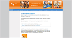 Desktop Screenshot of kinderbetreuung.augsburg.de